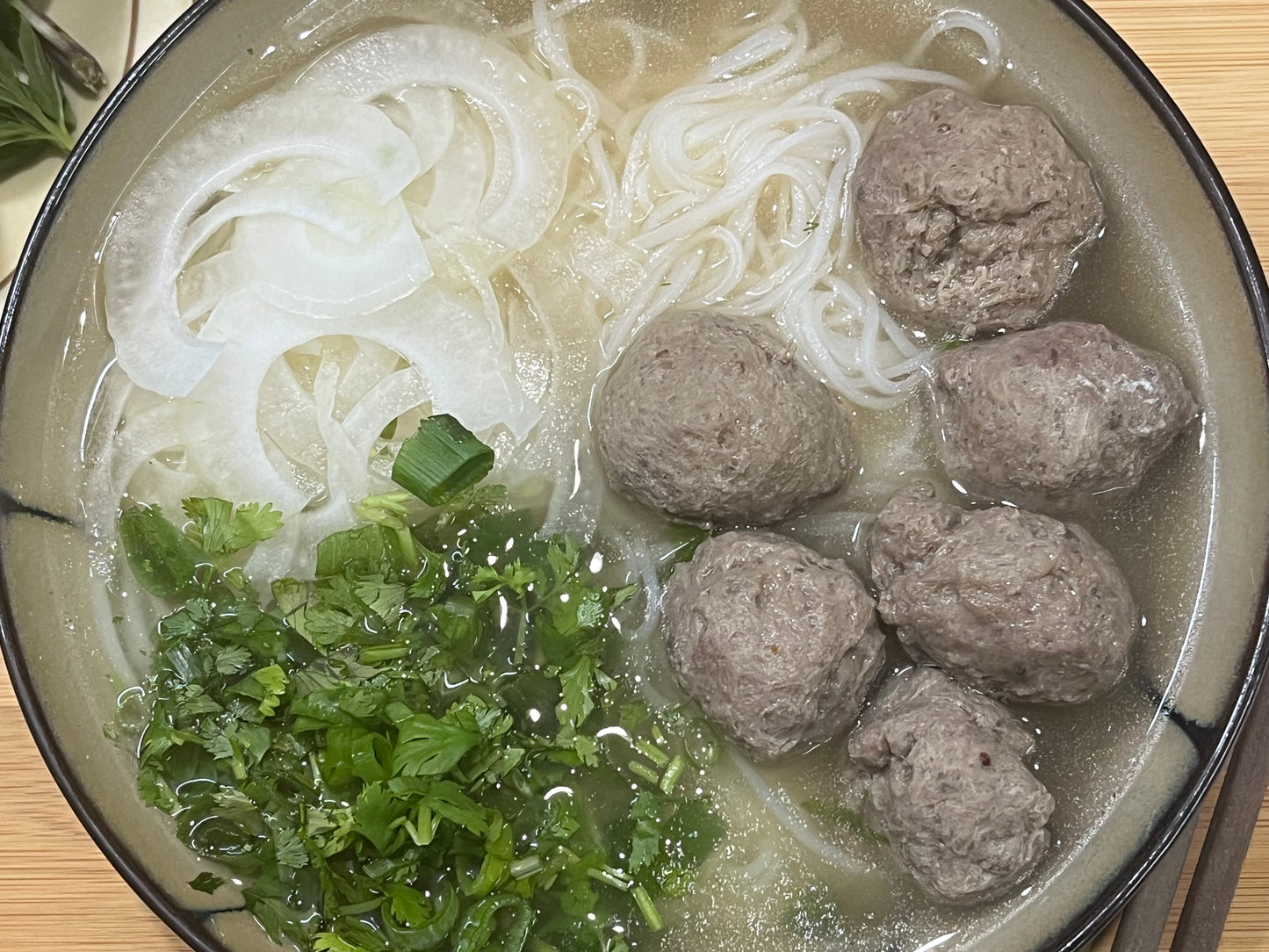 Meatball Noodle Soup "Pho Bo Vein"